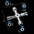 Miniatyrbilde 5 av 5: 4-veis multifunksjonsnøkkel for elektrisk vann- og gassboks M