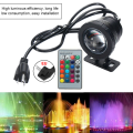 Pikkukuva 5 / 5: Musta + hopea uima-altaan valo 10W RGB-kaukosäätimellä IP