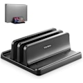 Miniatyrbild 1 av 5: 1 st 4 i 1 Vertikal Laptop Stativ, 2 Platser för MacBook/iPad/PC upp till tum - Svart
