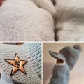 Miniatyrbillede 4 af 5: Vinter varm børns strikkede fleece hue med skygge hætte E
