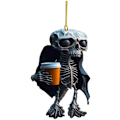 Pikkukuva 1 / 5: Akryyliset riipukset Koristeet Piirretty Kallo Muotoinen Auton Ripustus Halloween-Harrastajille Elegantti Lomavaruste