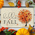 Miniatyrbild 4 av 5: Hallå Höst Dörrmatta Inomhus Utomhus Ingång 20x32, Höst Thanksgiving Lönnlöv Träd Dörrmatta Inne Utanför