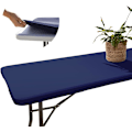 Miniatyrbillede 1 af 5: 1 stk. rektangulær udendørs dug blå 182x76 cm, elastisk havedug, pletafvisende, let at rengøre, ideel til klapbord, camping, terrasse, B