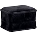 Miniatyrbillede 3 af 3: 1 stk. Luksuriøs Sort Ringæske i Rig Suede med Dobbelt Ringspor, Elegant Diamant Ringæske, med Sort Fløjl Indvendig, J