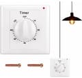 Nedtellingsbryter: 60 minutters timer lysbryter med timer, vanntett, graving av hull for installasjon