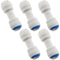 Miniatyrbild 1 av 4: 5-pack Vatten System Equal Straight 1/4\" Plast Snabbkoppling Rörkoppling Omvänd Osmos Koppling