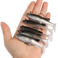 Miniatyrbild 4 av 4: 5-pack mjuka fiskedrag jiggar, saltvatten sötvatten mört fiskebete T-svans med