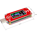 Miniatyrbillede 4 af 5: Type-C Farve LCD USB Voltmeter Ammeter Spændingsmåler Strømmåler Multimeter Batteri PD Opladning USB Char