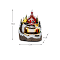 Miniatyrbillede 5 af 5: Resin Julekrybbehus med LED-lys, Julelys Musik Lysende Snemand Sne Hus 1
