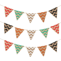 Miniatyrbillede 1 af 5: 2 stk. Burlap Banner, 15 Burlap Banner, Burlap Vimpelguirlande til