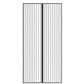 Miniatyrbillede 5 af 5: Insektnetdør 100x210 insektbeskyttelse magnet myggenet Sort Sort