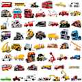 Pikkukuva 3 / 5: 100 kpl Autotarroja Lapsille, Auto Kaivinkone Lentokone Tarrat, Rakennusajoneuvo Tarrat Moottoripyörään, Sopii Scrapbookingiin, Matkalaukkuun,
