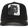Miniatyrbillede 2 af 3: Panther Solbeskyttelses Mesh Broderet Baseballkasket, Trucker Hat, Mesh Baseballkasket Black