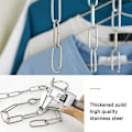Miniatyrbilde 3 av 5: 4 stk rombesparende kleshengere magiske rombesparende kleshenger multifunksjonelle rombesparende kleshenger i rustfritt stål