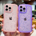Pikkukuva 3 / 5: iPhone 16 Pro Max -kotelo 6,9 tuumaa, söpö Kawaii kiharautuva kiiltävä tähtihohtoinen kirkas läpinäkyvä kameralinssin suoja