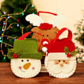 Miniatyrbilde 1 av 5: 3 stk julegave dukkepose, julegodtepose innpakningspose wit