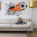 Miniatyrbild 3 av 5: Fotboll Väggdekaler Tonårsrum Dekor, 3D Väggdekal Fotboll Sport Affisch för Vardagsrum Sovrum
