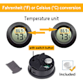 Miniatyrbillede 4 af 5: 2-pak Mini Hygrometer Termometer Digital LCD Monitor Indoo