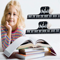 Miniatyrbillede 5 af 5: 4 stk. Musikbogsklemmer Musiksideholder - Bogsideholder L Størrelse (Sort)