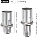 Miniatyrbillede 2 af 5: 7×3.8×3.8cm Justerbare Bordben, 3.6\" Rustfrit Stål Fødder Passer til 1-1/2\" Ydre Diameter Rør, Sæt af 4