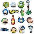 Miniatyrbilde 1 av 5: Rick og Morty-serie tegneseriesko blomster, perforerte spenner, D