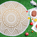 Miniatyrbild 2 av 5: Rund Mandala Strandhandduk, Mikrofiber Strandhandduk, Lätt Strandfilt för Barn, Tonåringar, Vuxna