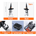 Pikkukuva 2 / 5: Halloween-kummituskoriste, 5 kpl Halloween-riippuva kummitusnoidan hattuvalo Halloween-koriste LED-valot
