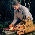 Miniatyrbillede 4 af 5: Varmepose, vokset linned pejsestativ, opbevaringspose til forskellige opbevaringsmuligheder, camping,