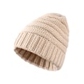Miniatyrbild 4 av 4: Stickad mössa vintermössa halsduk set stickad fleece bobble touchscree