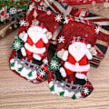 Miniatyrbild 3 av 4: Julstrumpa med julmotiv, 31×20cm, Personligiserad, Julstrumpa för Eldstad, Presentpåse, Godispåse för Jul