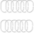Duschdraperiringar, 12 st plastduschringar, gardinkrokar, för fönstergardiner