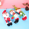 Miniatyrbillede 5 af 5: 3 Styk Vinflaske Dækning Hugger Holder Flaske Topper Julepynt Spisebord Ornamenter Snemand Julemand E