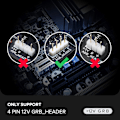 Miniatyrbillede 2 af 5: RGB LED-strimmel til pc 2 stk. 50 cm RGB LED-strimmel til 12V 4-pin RGB LED-hoved til ASUS Aura Sync, Gigab
