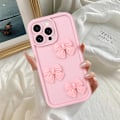Miniatyrbild 3 av 5: Söta Skal för iPhone 16 Pro Max Rosa 3D Rosettdesign Mjukt Stötsäkert Skyddande Telefonskal för Tjejer Kvinnor