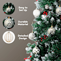 Miniatyrbilde 3 av 4: 30 stk 2,36'' Julepynt Assortert Design (Gull & Hvit) Julepynt, Assortert Knusebestandig Julepynt
