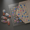 Miniatyrbild 4 av 4: Blommor Nageldekaler, 3 Ark, 5D Präglade Nageldekaler Nageldesign Självhäftande Nageltillbehör, Färgglada Ros Nageldekaler för Kvinnor Manikyr