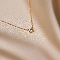 Miniatyrbillede 3 af 5: Diamanthalskæder til kvinder, Slank 14k Guld/Sterlingsølv Choker Halskæde Enkel Guldbelagt Smykker Halskæder til K