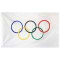 Miniatyrbillede 1 af 5: MH-Flag Olympiske Lege Gård Flag Olympiske Ringe Indendørs og Udendørs