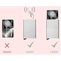 Miniatyrbillede 4 af 5: Sort RFID NFC Beskyttelses Pung Kort Indehaver 5 Kort (Ægte Læder) Sort