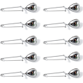 Miniatyrbillede 1 af 3: 10 stk. Rustfrit Stål Te-filtre Løse Blade Te-infuser Sigter Genanvendelige Interval Diffuser Hjerteformet Te-opdeling
