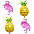 Pikkukuva 1 / 5: Flamingo-ilmapallot ananasilmapalloilla - 4 kpl, Flamingo