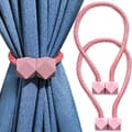 45cm 2-pack Magnetiska Gardinband för Utomhusgardiner - Dekorativa Hem- och Sovrumstillbehör - Rosa