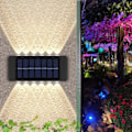 Miniatyrbillede 4 af 5: 2 stk. solcelledrevne væglamper til udendørs brug, 12 LED vandtætte solcellehegn L