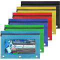 Miniatyrbillede 1 af 5: 3 Ring Binder Blyant Etui, 6 Pakke 3 Hul Zipper Blyant Pung