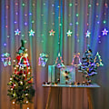 Miniatyrbilde 2 av 3: LED julevindulys (farget) med fjernkontroll 8 lysmoduser, batteridrevet, vanntett