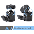 Miniatyrbilde 4 av 5: 1/4\" Skrue Stativ Mini Ball Head Mount for DSLR Kamera Camcorder 360 Graders Lysbrakett