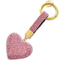 Miniatyrbillede 1 af 4: (130×40×10) Nøgleringe Hjerteformet Glitter Krystal Nøgleringe Lædertaske Bling Krystal Nøglering Charm Til Kvinder