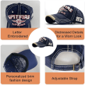 Miniatyrbillede 4 af 5: Vintage Baseball Cap Mænd Spark Letters Cap Snapback Hip Hop Flat