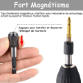Miniatyrbillede 4 af 5: 3 stk. magnetiske forlængerboremaskiner med sekskantet skaft, 60 mm