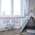 Miniatyrbild 3 av 4: Girlang - Ullfiltbollgirlang - 2m, 24 Bollar, Regnbågsfärger, Pom Pom Dekorationer, Cirkus, Barnrumsdekor, Vimpel, Bi